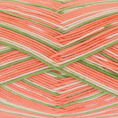 King Cole 2074912 Footsie 4-lagiges Cantaloupe-Garn, 430 m, 100 g von King Cole