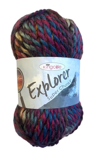 King Cole Explorer Super Chunky Strickgarn, 80% Acryl, 20% Wolle, Marco Polo 4299 von King Cole