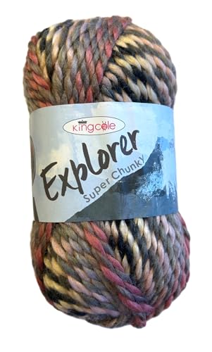 King Cole Explorer Super Chunky Strickgarn, 80% Acryl, 20% Wolle (Earhart 4302) von King Cole