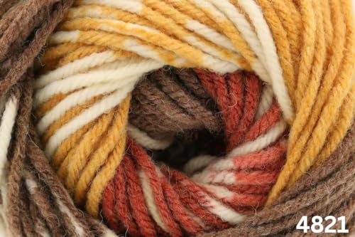 King Cole Nordic Chunky Strickgarn, selbstmusternd, Fair Isle Wolle, 1 x 150 g (Gudrun 4821) von King Cole