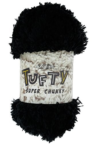 King Cole Tufty Super Chunky 1562790 Garn, 80 m, 200 g, Schwarz von King Cole