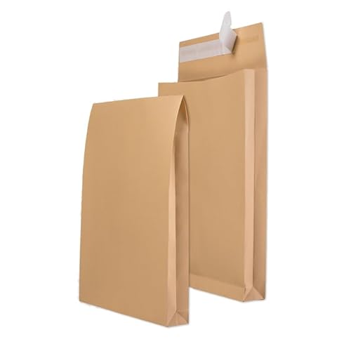 Faltentasche Versandbeutel Versandtaschen Umschlag ohne Fenster DIN B4 250 x 353 x 20 mm DIN B4 250 x 353 x 40 mm (10, DIN B4 250 x 353 x 40 mm) von King of Trade