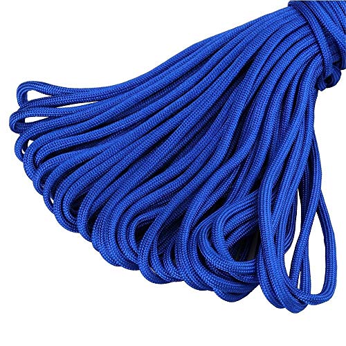 Paracord 550 Fallschirmschnur Schnüre Nylonleine 4 mm stark, 15 m lang Farbe blau von King of Trade