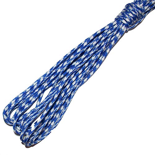 MicroCord Paracord Schnüre Nylonleine 2 mm stark, 30 m lang Farbe blau-weiss von King of Trade