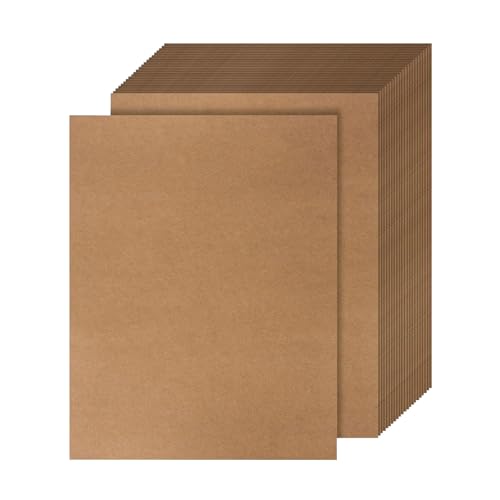 Kingke 100/200 Stück A6 Kraftpapierkarten, 250 g/m², Kraftkarten, doppelseitige Designs zum Schreiben, Notizen und Basteln von Kingke