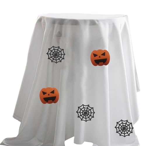 Kingke Polyester-Tischdecke mit Halloween-Kürbisse, leicht zu reinigen, für verschiedene Anlässe von Kingke