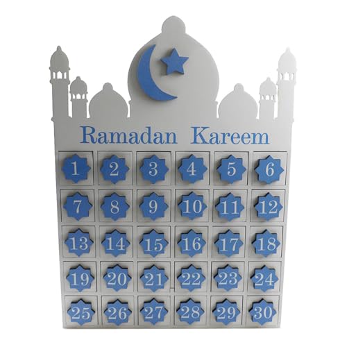 Kingke Ramadans Countdown-Kalender, Schrank, elegante Handwerkskunst, verschönert Ihren Raum, kreative Dekorationen, Aufbewahrungslösung, festliches Partyzubehör von Kingke