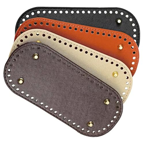 Kingke Strick-/Häkeltaschen-Basis, 22 x 10 cm, 8 x 18 cm, gehäkelter Boden, Korbboden, Ledertasche, Unterseite für Stricktasche, Häkeltasche von Kingke