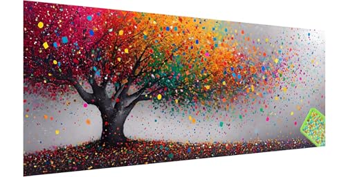 Baum Diamond Painting Groß 150x50cm, 5D Traum Diamant Painting Bilder Erwachsene Kinder, Diamond Painting Set für Erwachsene und Anfänger, DIY Mosaikherstellung Bastelset für Zimmer Wand Deko, K-2 von Kinntn