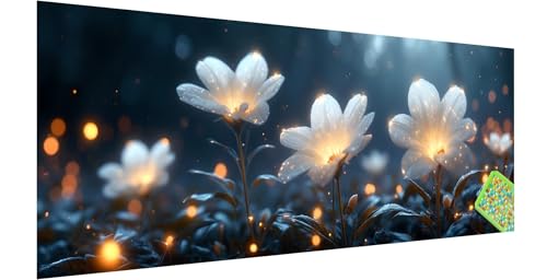 Blume Diamond Painting Groß 300x100cm, 5D Traum Diamant Painting Bilder Erwachsene Kinder, Diamond Painting Set für Erwachsene und Anfänger, DIY Mosaikherstellung Bastelset für Haus Wanddeko, Q-3 von Kinntn