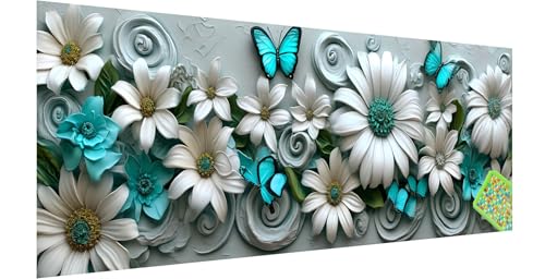 Einfach Diamond Painting Groß 210x70cm, 5D Blume Diamant Painting Bilder Erwachsene Kinder, Diamond Painting Set für Erwachsene und Anfänger, DIY Mosaikherstellung Bastelset für Haus Wanddeko, P-2 von Kinntn