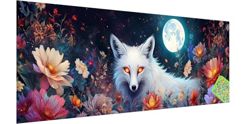 Fuchs Diamond Painting Groß 120x40cm, 5D Traum Diamant Painting Bilder Erwachsene Kinder, Diamond Painting Set für Erwachsene und Anfänger, DIY Mosaikherstellung Bastelset für Haus Wand Deko, D-5 von Kinntn