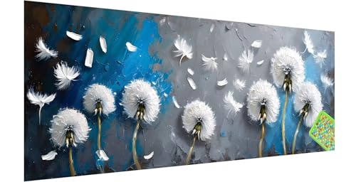 Löwenzahn Diamond Painting Groß 180x60cm, 5D Blume Diamant Painting Bilder Erwachsene Kinder, Diamond Painting Set für Erwachsene und Anfänger, DIY Mosaikherstellung Bastelset für Haus Wanddeko, T-4 von Kinntn