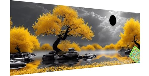 Modern Diamond Painting Erwachsene Groß XXL 180x60cm, 5D Baum Diamant Painting Bilder, DIY Diamond Painting Eckige Steine Vollbohrer Diamant Malerei Stickerei Kreuzstich Set für Home Wand Dekor O-0 von Kinntn