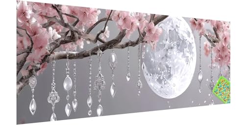 Mond Diamond Painting Groß 120x40cm, 5D Windspiele Diamant Painting Bilder Erwachsene Kinder, Diamond Painting Set für Erwachsene und Anfänger, DIY Mosaikherstellung Bastelset für Haus Wanddeko, U-1 von Kinntn