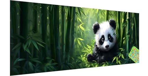 Panda Diamond Painting Groß 300x100cm, 5D Tier Diamant Painting Bilder Erwachsene Kinder, Diamond Painting Set für Erwachsene und Anfänger, DIY Mosaikherstellung Bastelset für Haus Wand Deko, J-0 von Kinntn