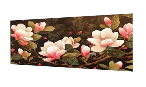 100x250cm Diamond Painting Ewachsene Groß, DIY 5D Diamant Painting Blume Magnolie Bilder Art Bastelset Diamond Painting Kinder Anfänger Stickerei Set, for Home Wall Decor oder Madchen Geschenke F-212 von Kinooge