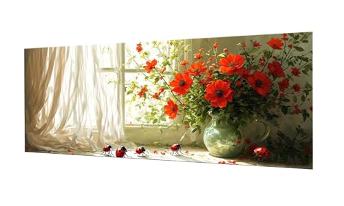 100x250cm Diamond Painting Ewachsene Groß, DIY 5D Diamant Painting Blumen Vase Bilder Art Bastelset Diamond Painting Kinder Anfänger Stickerei Set, for Home Wall Decor oder Madchen Geschenke F-221 von Kinooge