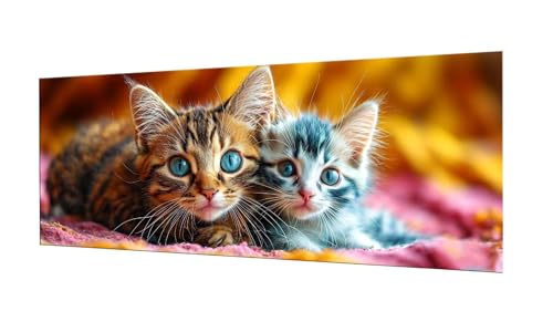 100x250cm Diamond Painting Ewachsene Groß, DIY 5D Diamant Painting Cute Cat Bilder Art Bastelset Diamond Painting Kinder Anfänger Stickerei Set, for Home Wall Decor oder Madchen Geschenke F-274 von Kinooge