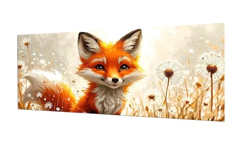 100x250cm Diamond Painting Ewachsene Groß, DIY 5D Diamant Painting Cute Fox Bilder Art Bastelset Diamond Painting Kinder Anfänger Stickerei Set, for Home Wall Decor oder Madchen Geschenke F-273 von Kinooge