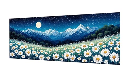 100x250cm Diamond Painting Ewachsene Groß, DIY 5D Diamant Painting Daisy Landschaft Bilder Art Bastelset Diamond Painting Kinder Anfänger Stickerei Set, for Home Wall Decor oder Madchen Geschenke F84 von Kinooge