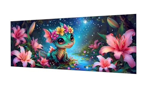 100x250cm Diamond Painting Ewachsene Groß, DIY 5D Diamant Painting Dinosaurier Bilder Art Bastelset Diamond Painting Kinder Anfänger Stickerei Set, for Home Wall Decor oder Madchen Geschenke F-287 von Kinooge