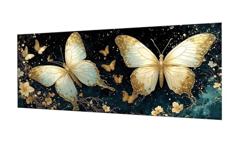 100x250cm Diamond Painting Ewachsene Groß, DIY 5D Diamant Painting Dreamy Butterfly Bilder Art Bastelset Diamond Painting Kinder Anfänger Stickerei Set, for Home Wall Decor, Madchen Geschenke F-343 von Kinooge