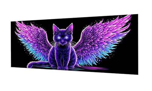 100x250cm Diamond Painting Ewachsene Groß, DIY 5D Diamant Painting Dreamy Cat Bilder Art Bastelset Diamond Painting Kinder Anfänger Stickerei Set, for Home Wall Decor oder Madchen Geschenke F-345 von Kinooge