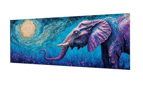 100x250cm Diamond Painting Ewachsene Groß, DIY 5D Diamant Painting Elefant Bilder Art Bastelset Diamond Painting Kinder Anfänger Stickerei Set, for Home Wall Decor oder Madchen Geschenke F-93 von Kinooge