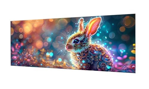 100x250cm Diamond Painting Ewachsene Groß, DIY 5D Diamant Painting Fantasy Kaninchen Bilder Art Bastelset Diamond Painting Kinder Anfänger Stickerei Set, for Home Wall Decor, Madchen Geschenke F-351 von Kinooge