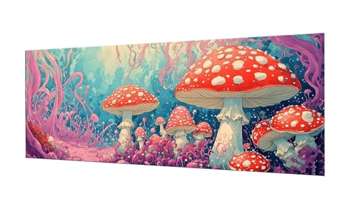 100x250cm Diamond Painting Ewachsene Groß, DIY 5D Diamant Painting Fantasy Pilz Bilder Art Bastelset Diamond Painting Kinder Anfänger Stickerei Set, for Home Wall Decor oder Madchen Geschenke F-346 von Kinooge