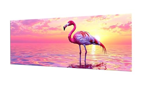 100x250cm Diamond Painting Ewachsene Groß, DIY 5D Diamant Painting Flamingo Bilder Art Bastelset Diamond Painting Kinder Anfänger Stickerei Set, for Home Wall Decor oder Madchen Geschenke F-256 von Kinooge