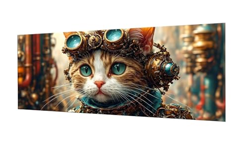 100x250cm Diamond Painting Ewachsene Groß, DIY 5D Diamant Painting Katze Bilder Art Bastelset Diamond Painting Kinder Anfänger Stickerei Set, for Home Wall Decor oder Madchen Geschenke F-318 von Kinooge