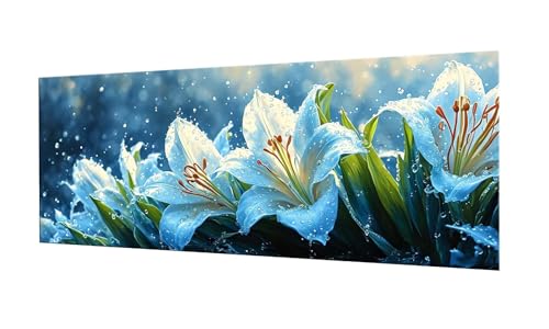 100x250cm Diamond Painting Ewachsene Groß, DIY 5D Diamant Painting Lily Bilder Art Bastelset Diamond Painting Kinder Anfänger Stickerei Set, for Home Wall Decor oder Madchen Geschenke F-22 von Kinooge