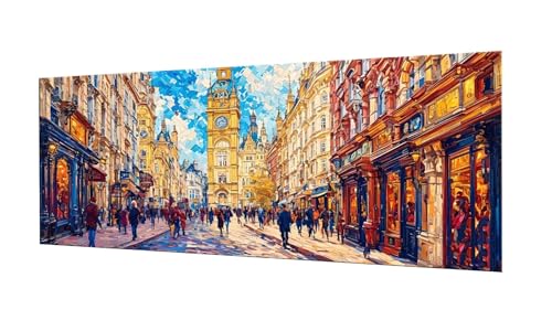 100x250cm Diamond Painting Ewachsene Groß, DIY 5D Diamant Painting London Street Bilder Art Bastelset Diamond Painting Kinder Anfänger Stickerei Set, for Home Wall Decor oder Madchen Geschenke F-311 von Kinooge