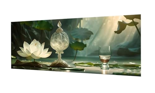 100x250cm Diamond Painting Ewachsene Groß, DIY 5D Diamant Painting Lotusblume Bilder Art Bastelset Diamond Painting Kinder Anfänger Stickerei Set, for Home Wall Decor oder Madchen Geschenke F-303 von Kinooge