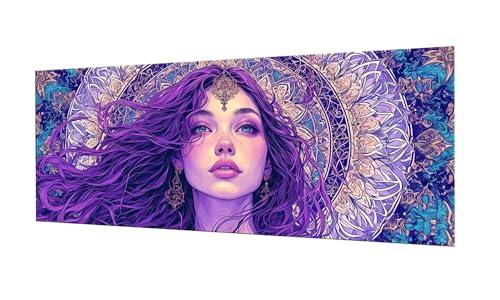 100x250cm Diamond Painting Ewachsene Groß, DIY 5D Diamant Painting Schöne Frauen Bilder Art Bastelset Diamond Painting Kinder Anfänger Stickerei Set, for Home Wall Decor oder Madchen Geschenke F-334 von Kinooge