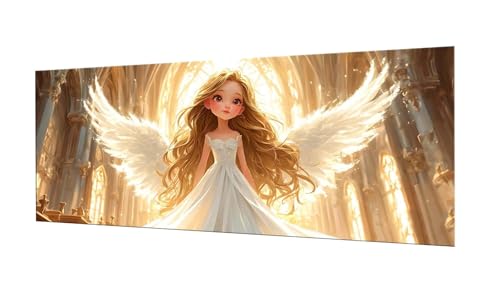 100x250cm Diamond Painting Ewachsene Groß, DIY 5D Diamant Painting Süßer Engel Bilder Art Bastelset Diamond Painting Kinder Anfänger Stickerei Set, for Home Wall Decor oder Madchen Geschenke F-280 von Kinooge