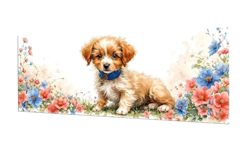 100x250cm Diamond Painting Ewachsene Groß, DIY 5D Diamant Painting Süßer Hund Bilder Art Bastelset Diamond Painting Kinder Anfänger Stickerei Set, for Home Wall Decor oder Madchen Geschenke F-278 von Kinooge