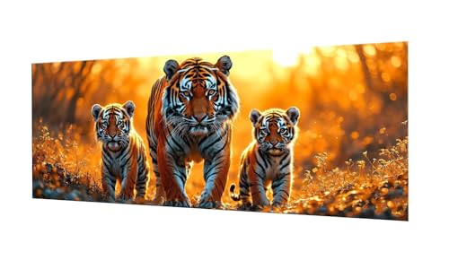 100x250cm Diamond Painting Ewachsene Groß, DIY 5D Diamant Painting Tiger Bilder Art Bastelset Diamond Painting Kinder Anfänger Stickerei Set, for Home Wall Decor oder Madchen Geschenke F-299 von Kinooge