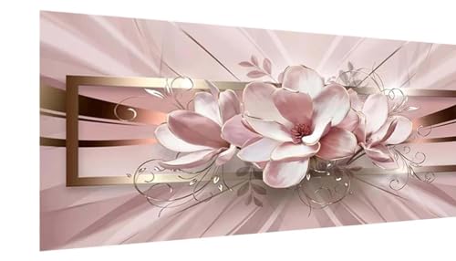 100x40cm Diamond Painting Ewachsene Groß, DIY 5D Diamant Painting Bilder Art Bastelset, Abstrakte Blume Diamond Painting Kinder Anfänger Stickerei Set, for Home Wall Decor oder Madchen Geschenke T-84 von Kinooge