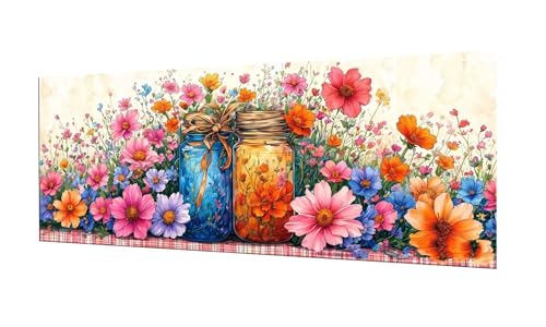 Blumen Flasche Diamond Painting Erwachsene Groß XXL 80x200cm, DIY 5D Diamant Painting Bilder kinder Malen Nach Zahlen Set, Diamond Art Full Diamant Malerei Kunst Basteln für Home Wand Dekor F-229 von Kinooge