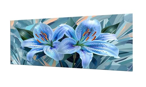 Blumen Lilie Diamond Painting Erwachsene Groß XXL 80x200cm, DIY 5D Diamant Painting Bilder kinder Malen Nach Zahlen Set, Diamond Art Full Diamant Malerei Kunst Basteln für Home Wand Dekor F-213 von Kinooge