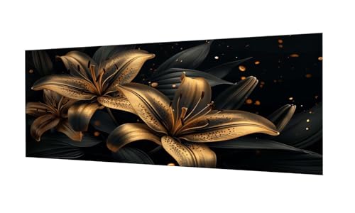 Blumen Lilie Diamond Painting Erwachsene Groß XXL 80x200cm, DIY 5D Diamant Painting Bilder kinder Malen Nach Zahlen Set, Diamond Art Full Diamant Malerei Kunst Basteln für Home Wand Dekor F-214 von Kinooge