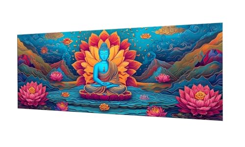 Blumen Zen Diamond Painting Erwachsene Groß XXL 80x200cm, DIY 5D Diamant Painting Bilder kinder Malen Nach Zahlen Set, Diamond Art Full Diamant Malerei Kunst Basteln für Home Wand Dekor F-239 von Kinooge