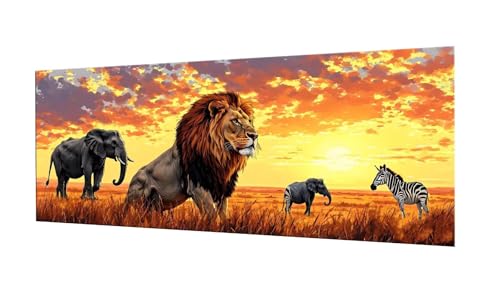 Grasland Tiere Diamond Painting Erwachsene Groß XXL 80x200cm, DIY 5D Diamant Painting Bilder kinder Malen Nach Zahlen Set, Diamond Art Full Diamant Malerei Kunst Basteln für Home Wand Dekor F-66 von Kinooge