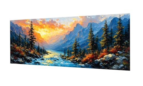 Landschaft Diamond Painting Erwachsene Groß XXL 80x200cm, DIY 5D Diamant Painting Bilder kinder Malen Nach Zahlen Set, Diamond Art Full Diamant Malerei Kunst Basteln für Home Wand Dekor F-267 von Kinooge