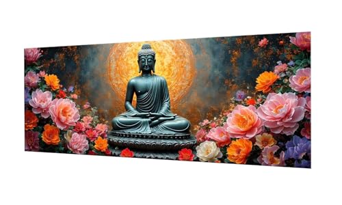 Zen Blumen Diamond Painting Erwachsene Groß XXL 80x200cm, DIY 5D Diamant Painting Bilder kinder Malen Nach Zahlen Set, Diamond Art Full Diamant Malerei Kunst Basteln für Home Wand Dekor F-71 von Kinooge