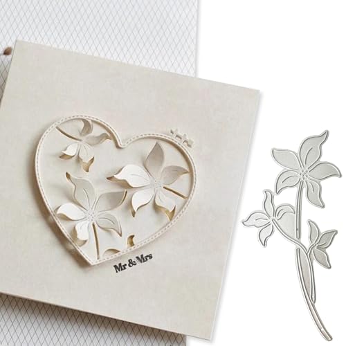 Kinretixia Stanzformen mit Blumen, Urlaubs DIY Dekoration, Stanzformen, Metallstanzformen, Scrapbooking-Stanzformen für die Kartenherstellung, DIY Stanzschablonen von Kinretixia