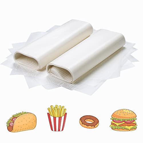 Kinsinder 100Pcs Wachspapier, Wachspapier Geschenkpapier, Kuchen-Wrapper, für Lebensmittel, Wrap Wachspapier, für zur Herstellung von Käse-Nougat-Schokolade von Kinsinder